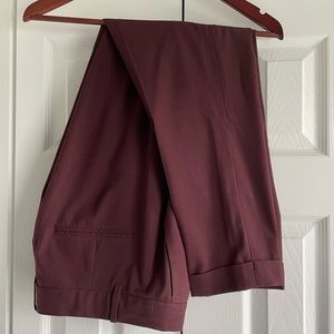 Frank & Oak Burgundy cuffed dress pants.  Smoke free, very clean home.  Like new
